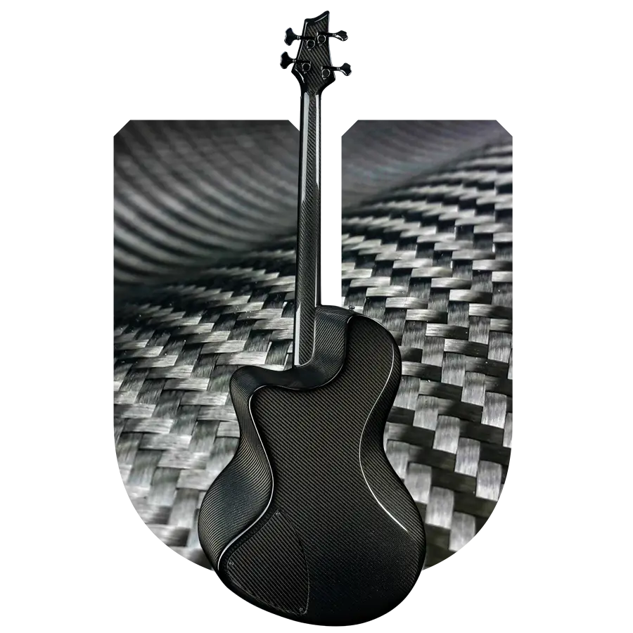 emerald guitars balor bass one piece carbon fiber